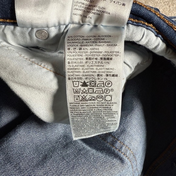 Levi's 502 Men's 46x30 Dark Wash Tapered Fit Stretch Big Tall Jeans - Picture 9 of 10